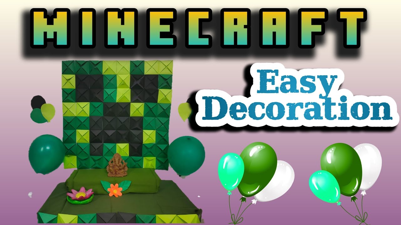 Minecraft Decoration Ideas | Minecraft Easy Craft | Minecraft Decoration For Bithday Party | DIY