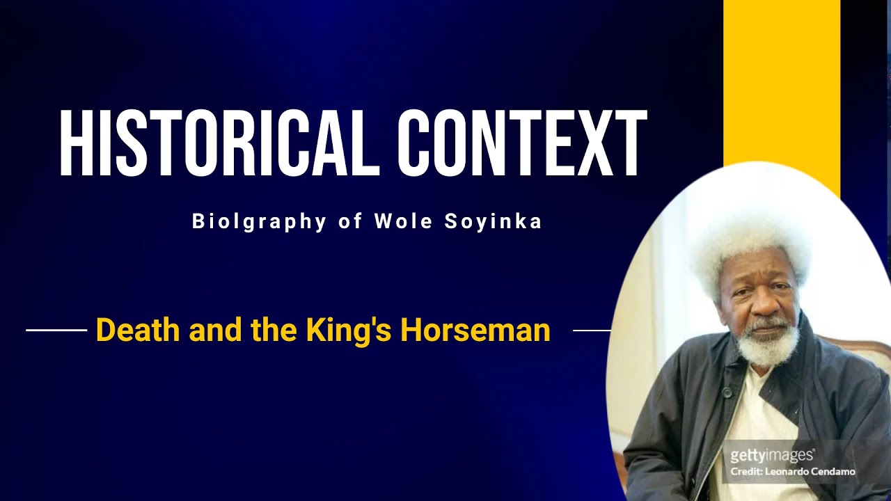 Смерть и королевский всадник: исторический контекст и биография Воле Сойинки.