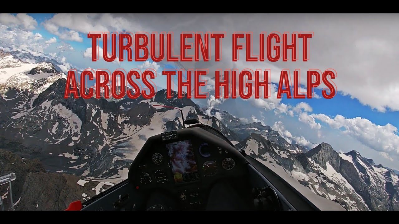 Turbulent flight across the high alps