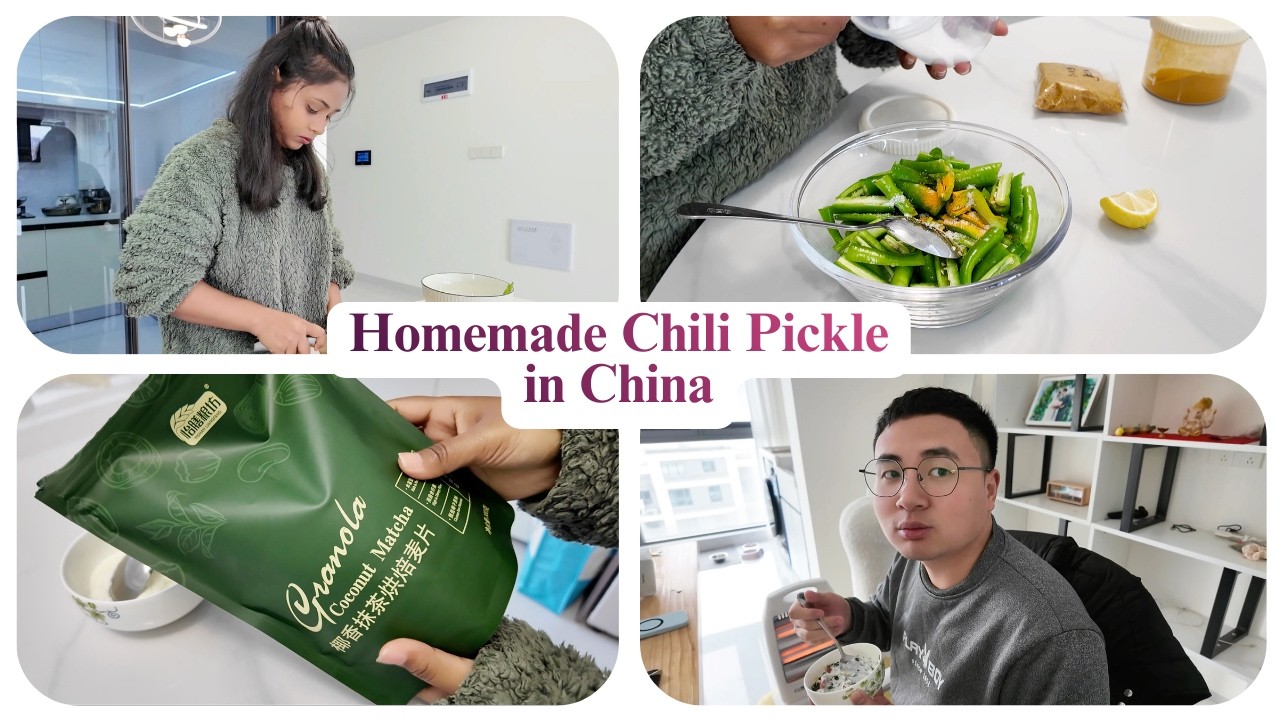 Making Chili Pickle and Yoghurt | First time Bought Coconut Matcha Granola