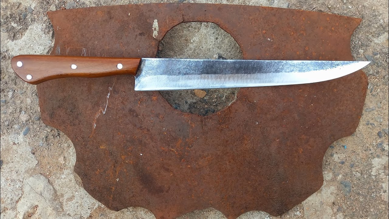 fabricación Faca Artesanal Áço Carbono 3mm disco de arado cuchillo hecho a mano