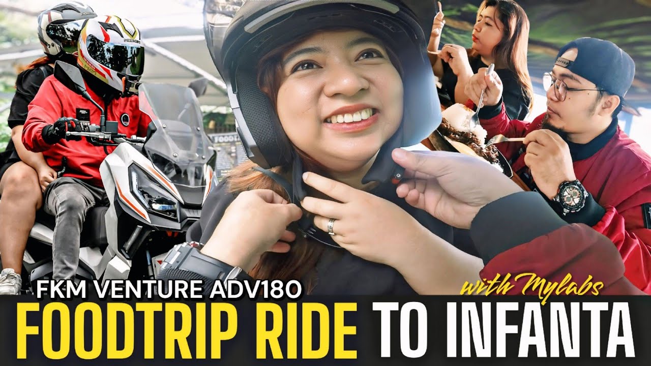 Ride to Infanta ft. FKM Venture ADV180 (Adventure Scooter) | FoodTrip Ride with Mylabs