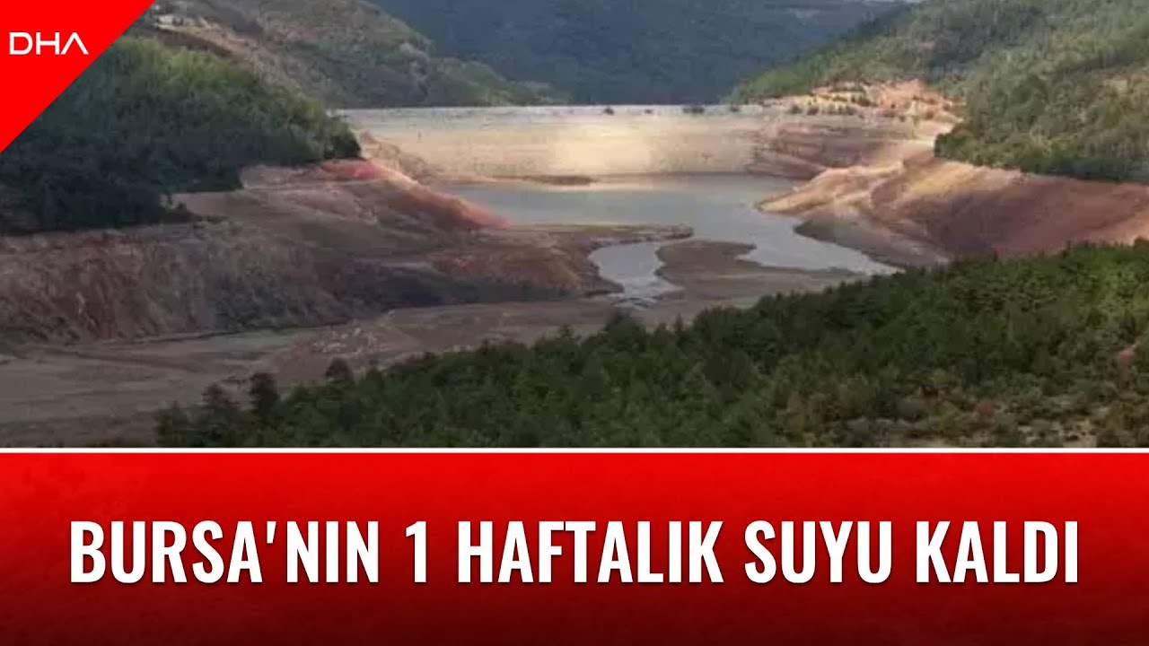 'Su şehri' Bursa'nın 1 haftalık suyu kaldı; kuruyan Nilüfer Barajı dronla görüntülendi
