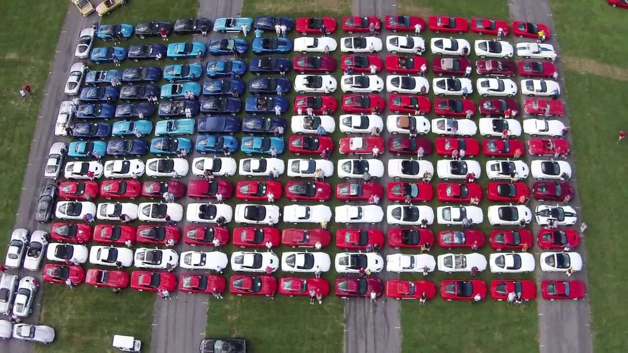 Corvettes at Carlisle American Flag Display