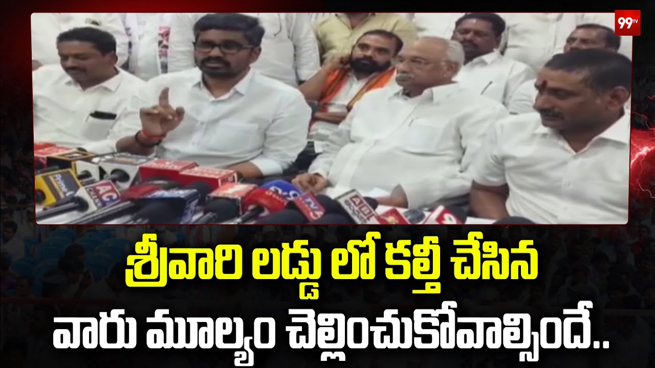 శ్రీవారి లడ్డు లో కల్తీ చేసిన వారు మూల్యం చెల్లించుకోవాల్సిందే..| Jansena MLAs FIres on YS Jagan |