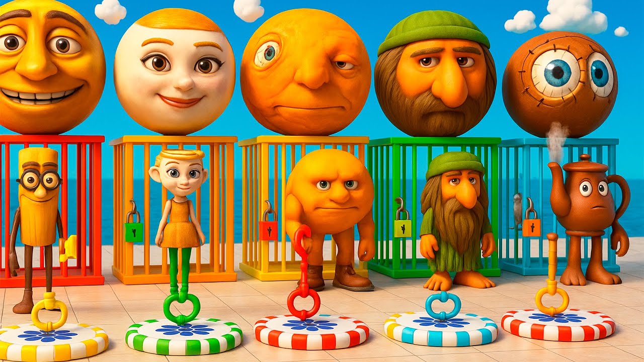 Long Slide Game With Cow Elephant Gorilla Hippopotamus Tiger 3d Animal Game Funny 3d Animals