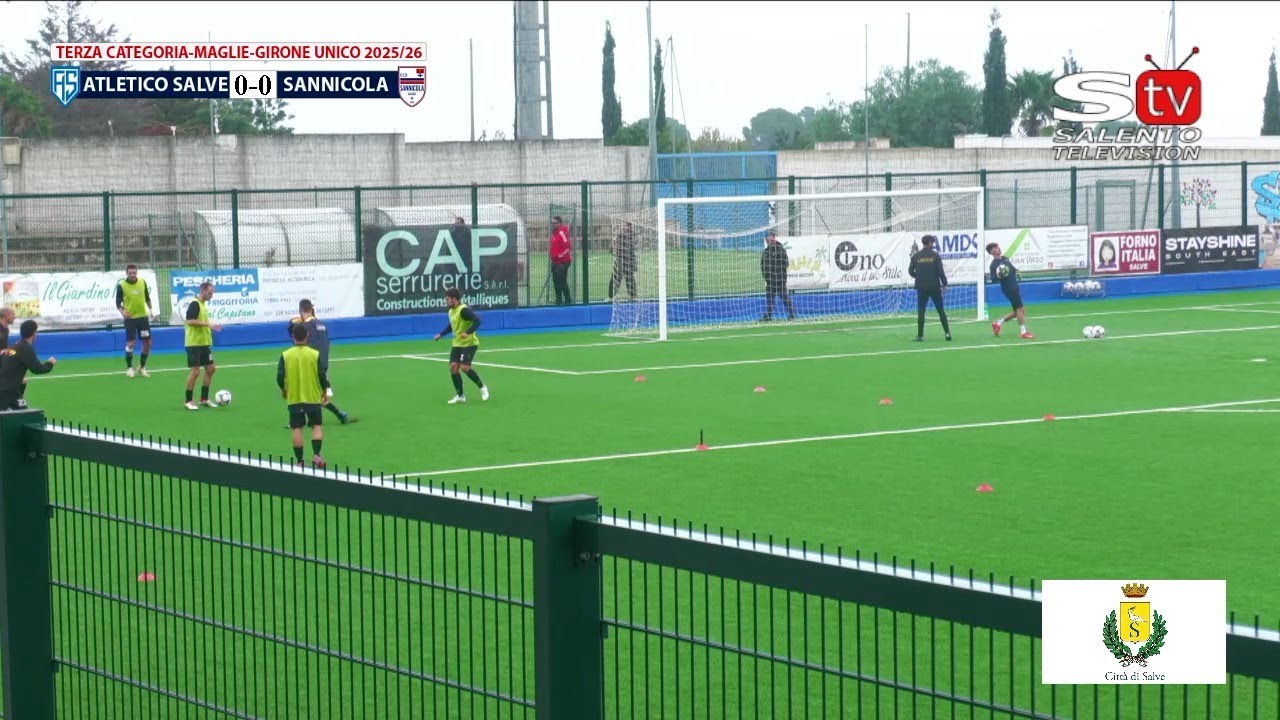 TERZA CATEGORIA MAGLIE - GIRONE UNICO 2025/26:  ATLETICO SALVE 🆚 SANNICOLA CALCIO 4-0