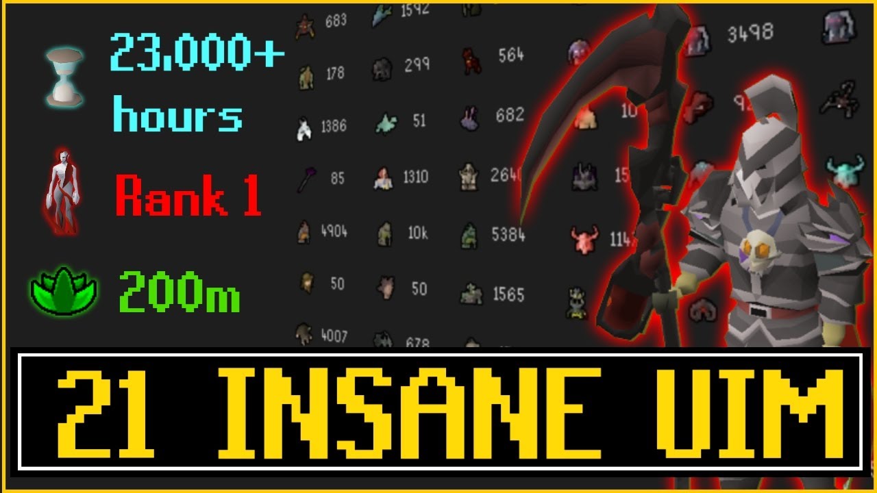 21 INSANE Ultimate Ironman Accounts [Unique UIM SEASON ONE FULL]