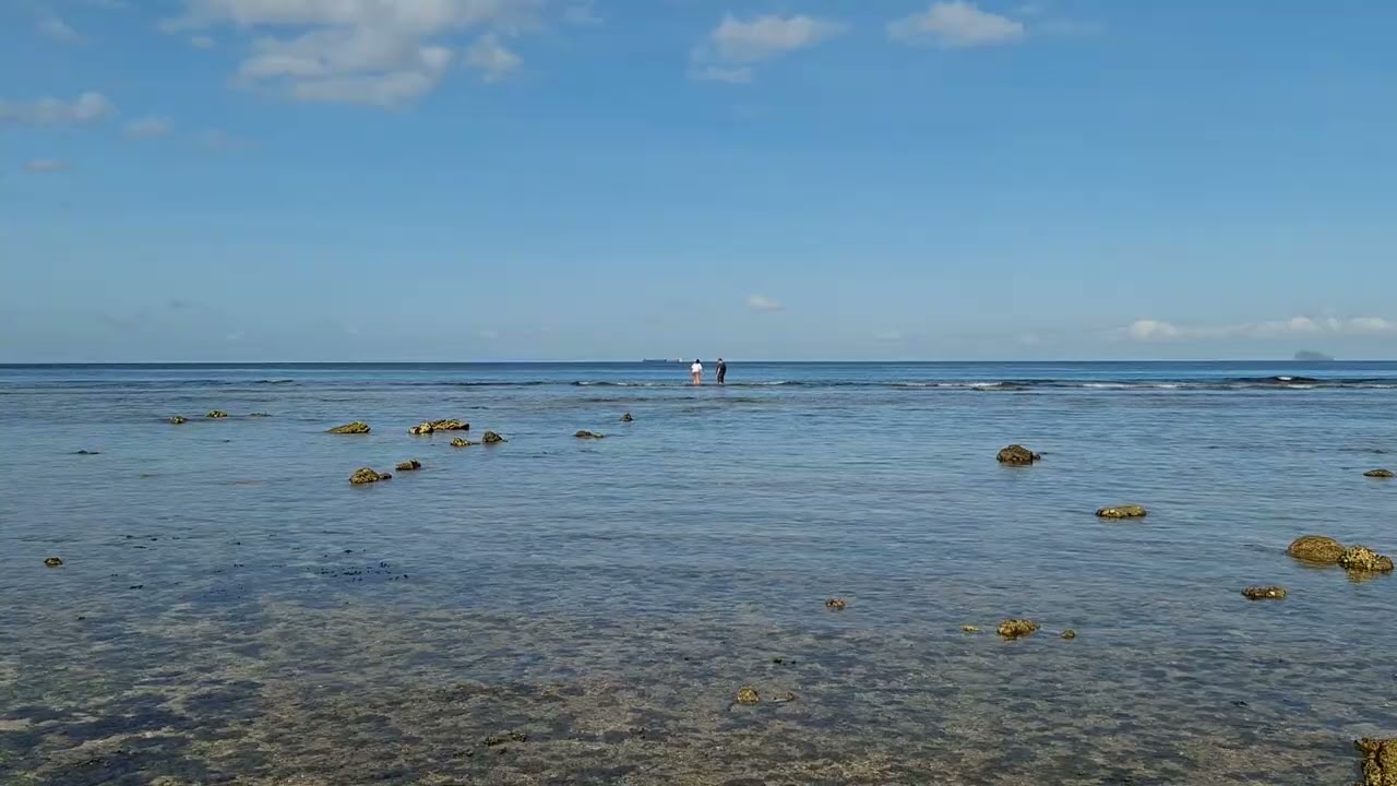 MINI VLOG - WEEKEND SPEND AT THE BEACH GRABE LOWTIDE. ANG LINAW NG TUBIG KITANG KITA YUNG MGA CORALS