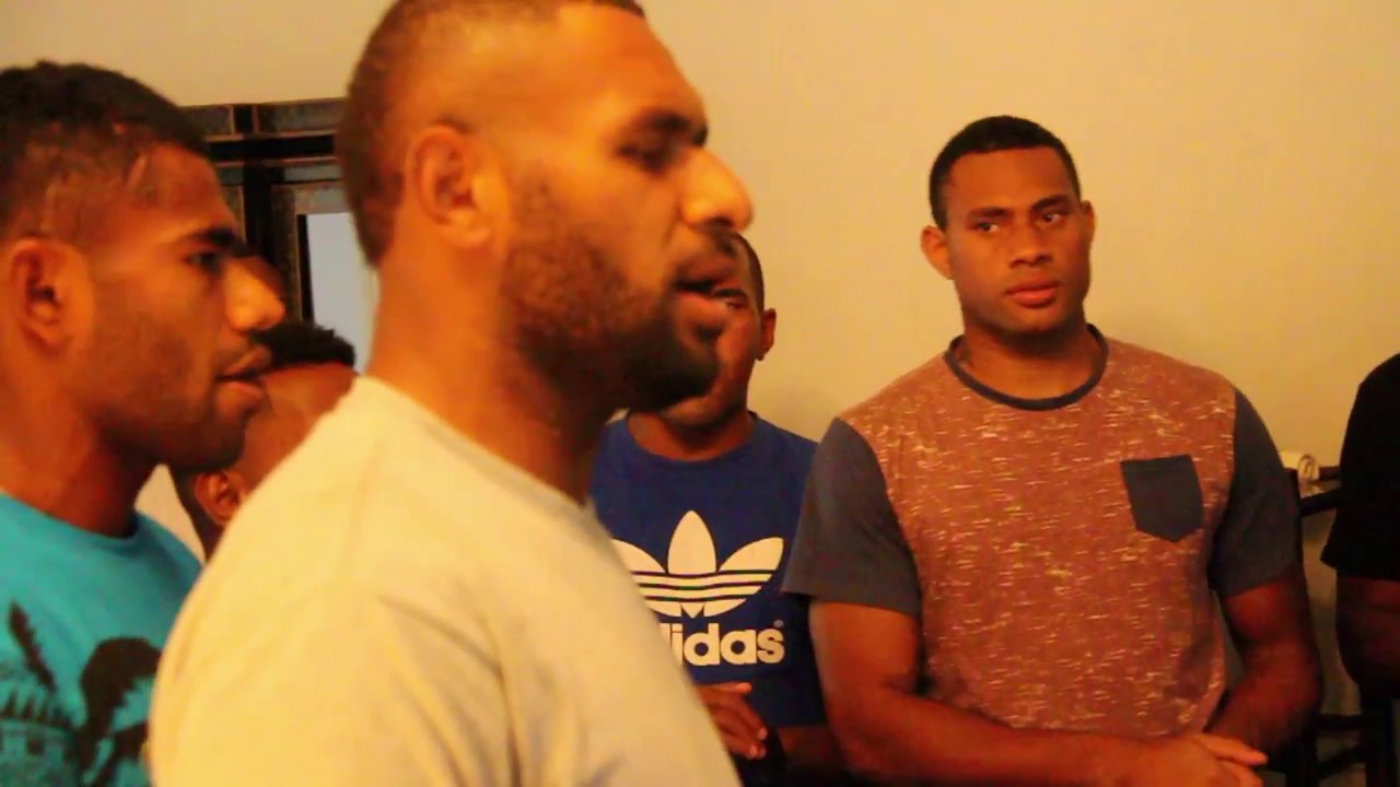 Fiji 7s team sing for French Ambassador