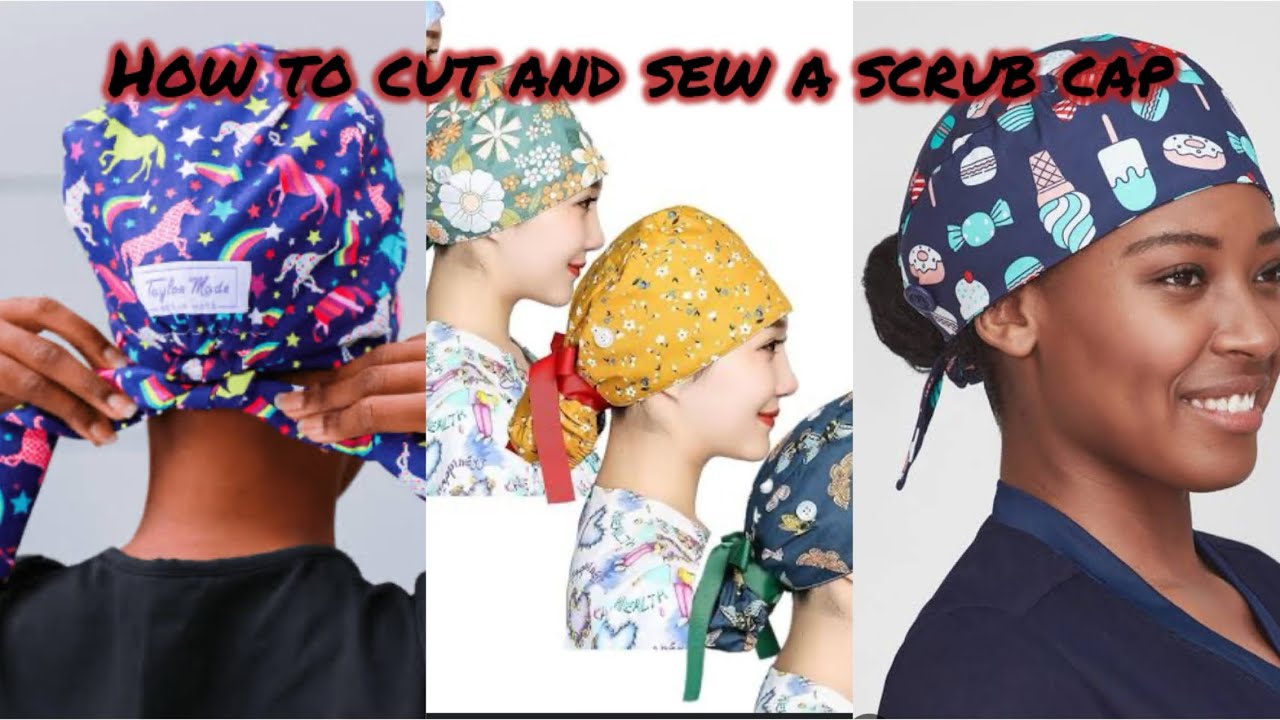 How to cut and sew a scrub cap/nurse cap/ beginner friendly/ diy