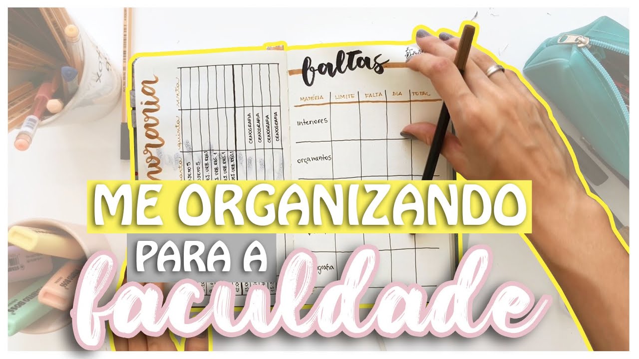 Me Organizando para a FACULDADE com o BUJO I Bullet Journal 2020.1