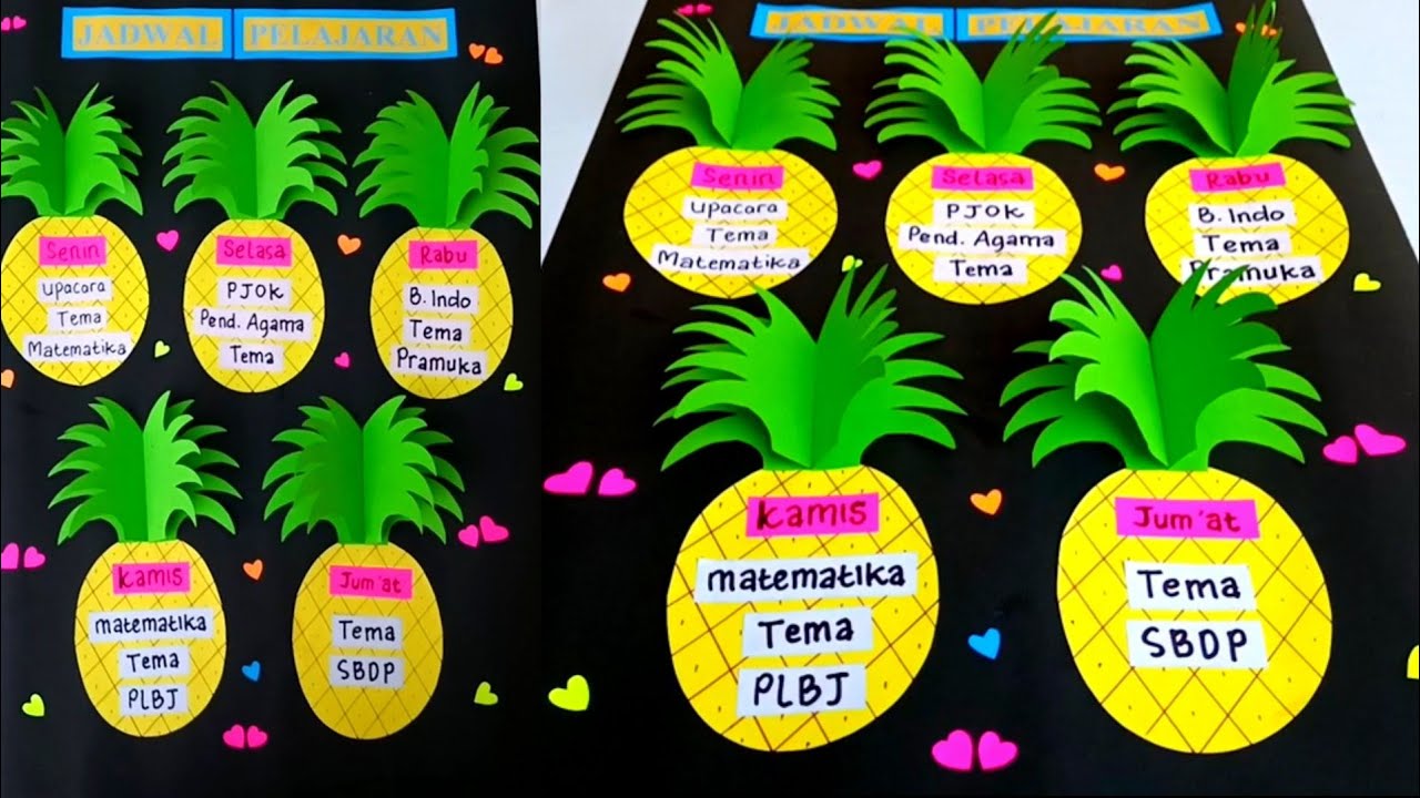 Cara Membuat Jadwal Pelajaran kelas / Hiasan Dinding Kelas Kreatif / Classroom Decoration