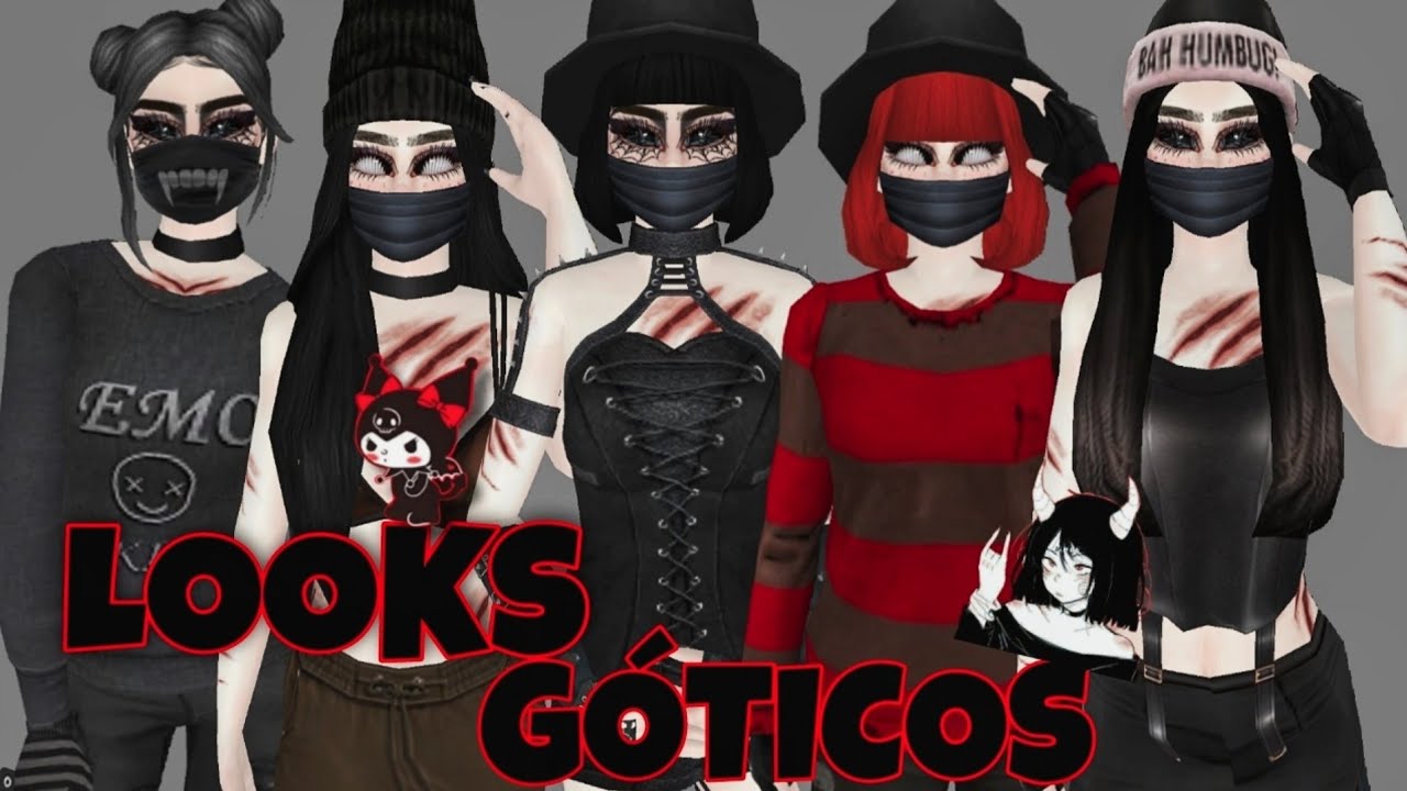 IDEIAS DE LOOKS GÓTICOS FEMININO👺🖤|| Avakin Life