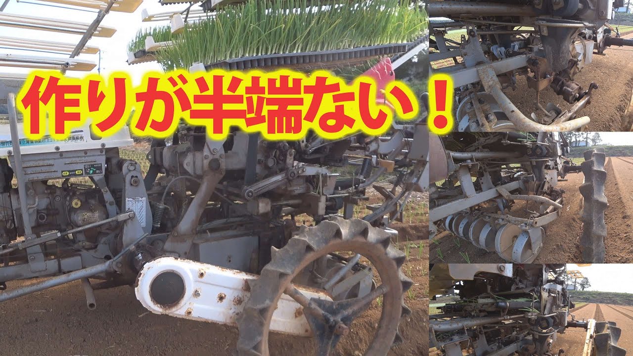 【会社員実家農業手伝う】2020玉ねぎ植え自動移植機で作業中、自動玉ねぎ植え機