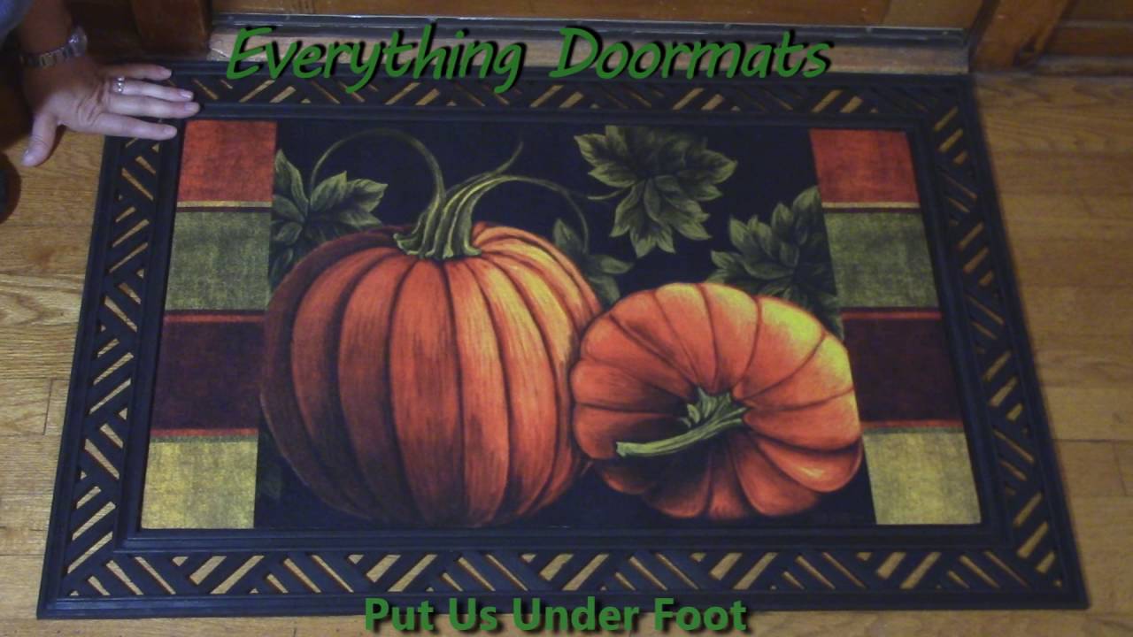 Pumpkin Harvest Insert Doormat - 18 x 30