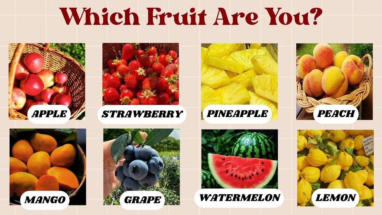 Which Fruit Are You? 🤔🍎🍋🍇 | Fun Personality Quiz  | @quizgalaxtopia​