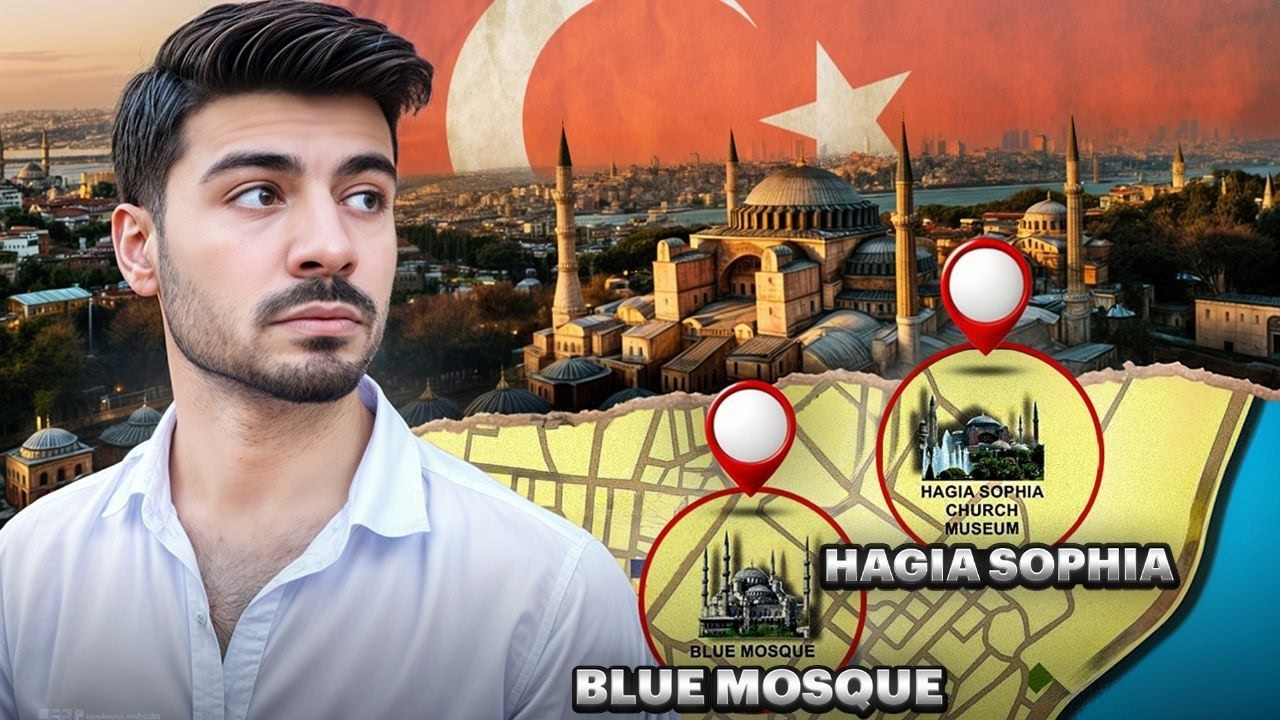 جولة سياحية تاريخية | منطقة السلطان أحمد + ايا صوفيا | وتحويل اشهر كنيسة الى جامع