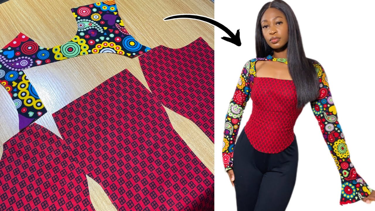 How to Sew a Stylish Bustier blouse with a Stylish Sleeve and Yoke + How to pad pad a Bustier.