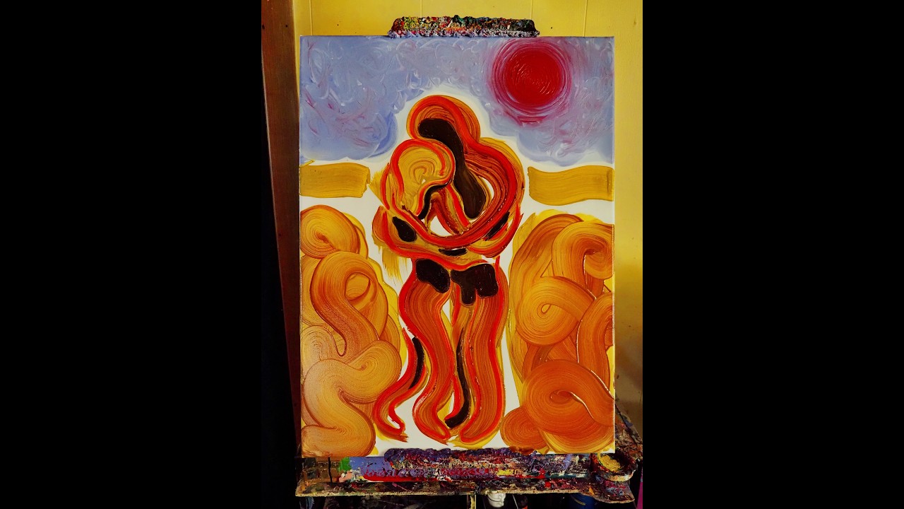 this evening in studio starting oil painting, to stay. @adam sturch