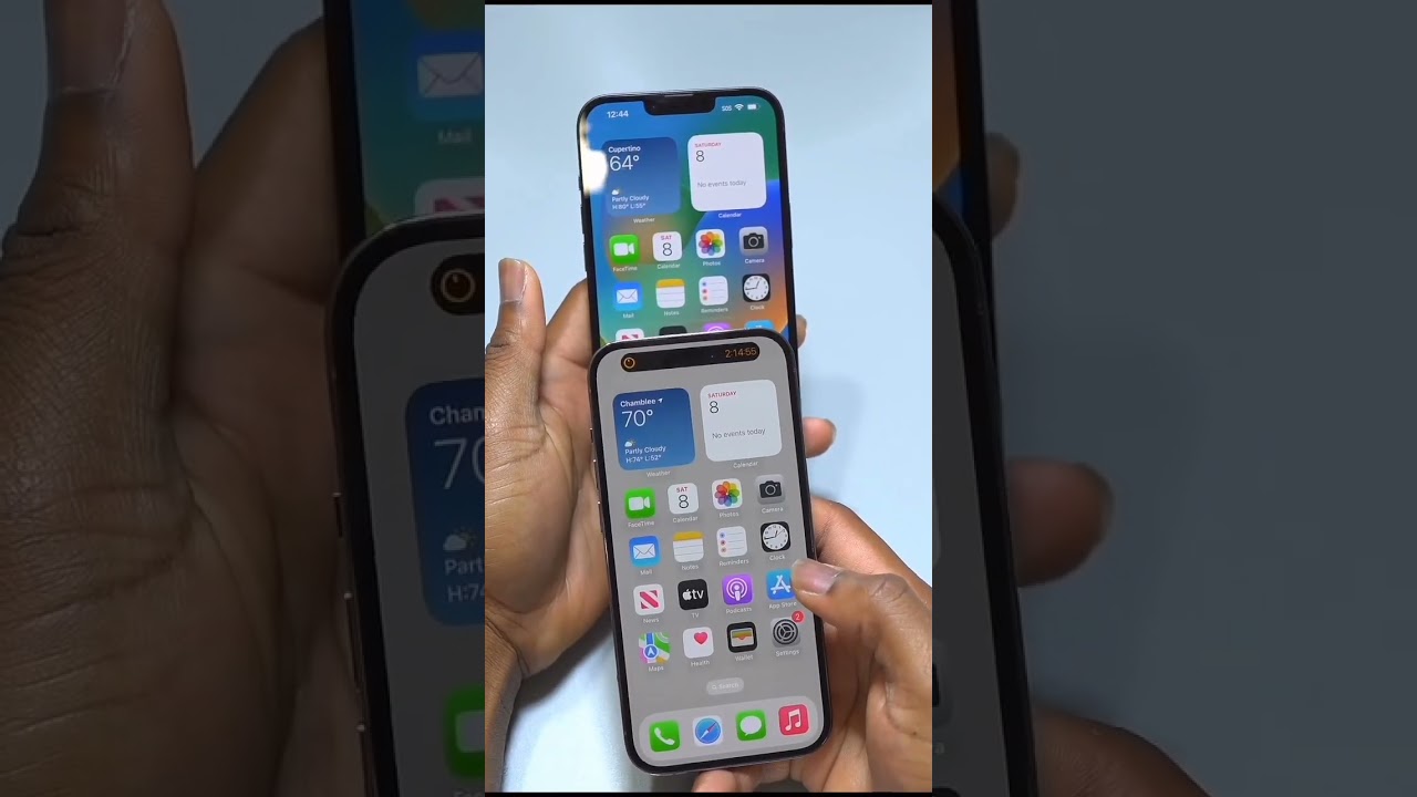 iPhone 14 Pro dynamic iSland vs iPhone 14 Plus Notch #trending #viral #shorts#