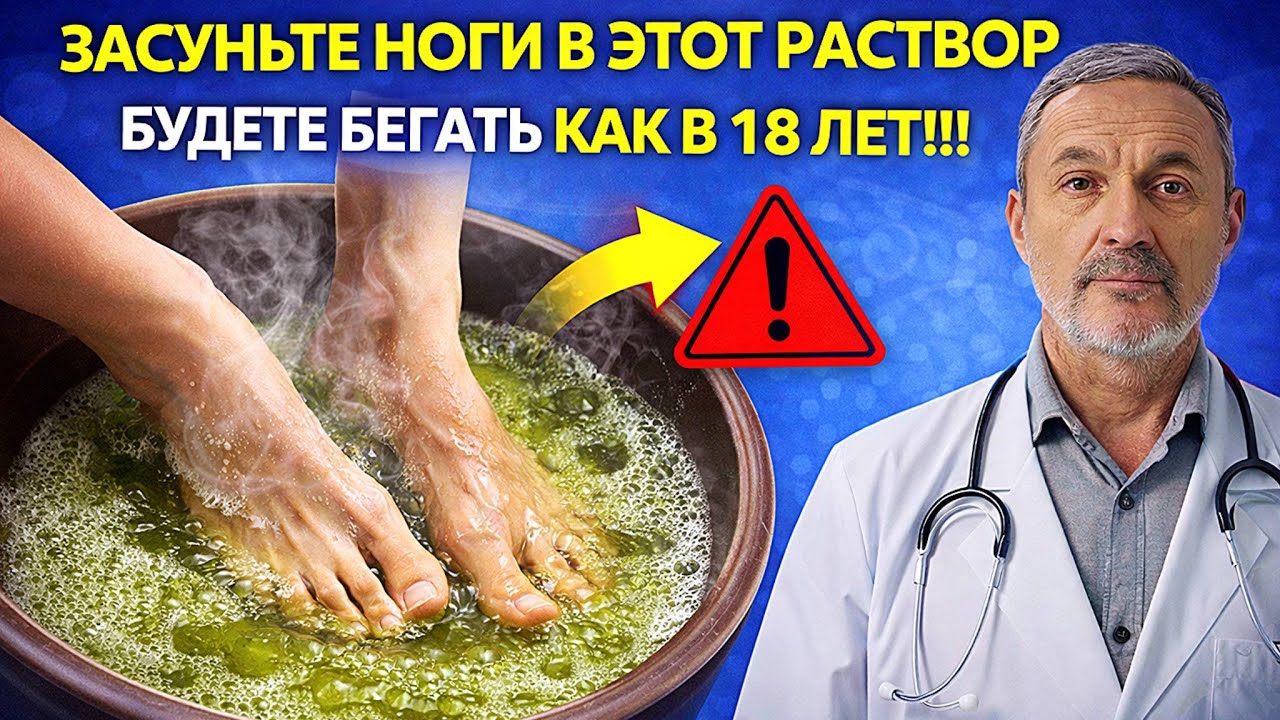 Просто опустите ноги в этот раствор — и через 3 дня вы забудете о боли!