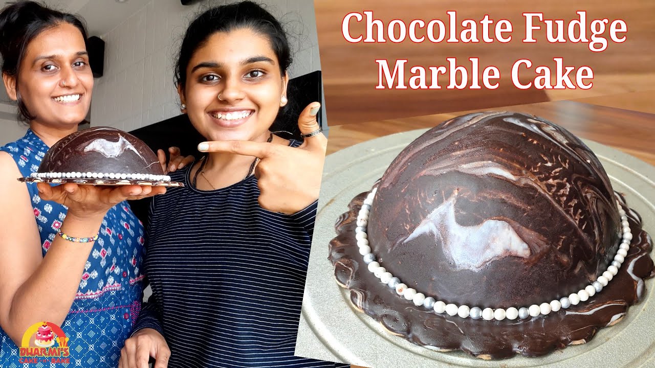 Chocolate Fudge Marble Cake | Chocolate Fudge Cake | Easy Cake Recipe | Without Oven |