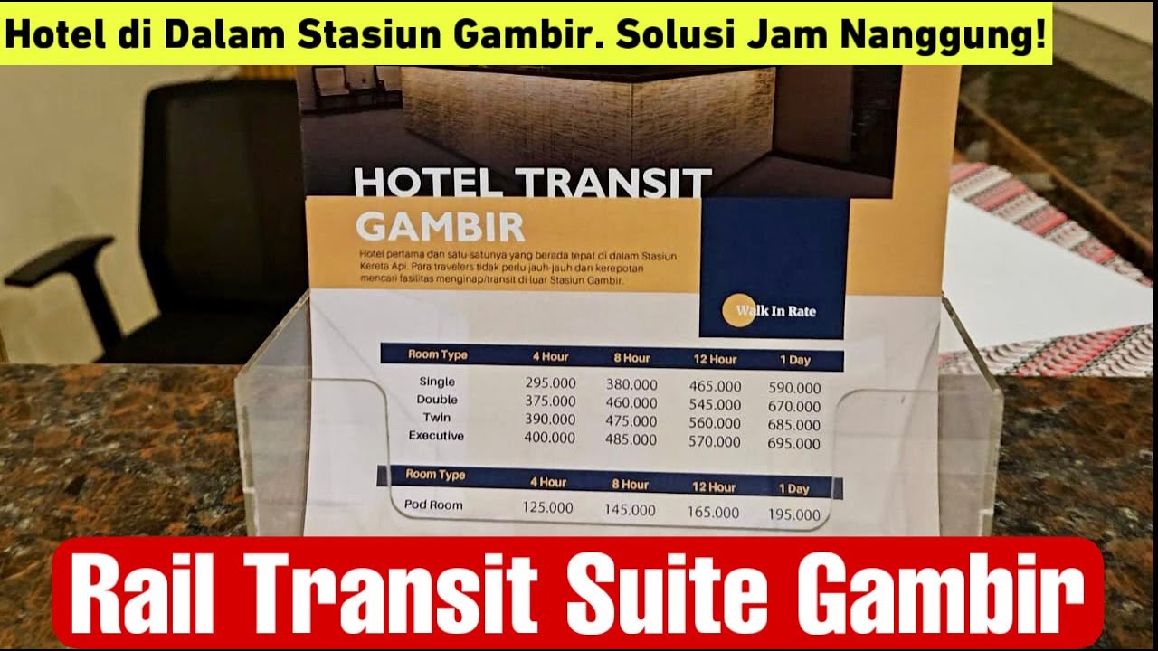 RAIL TRANSIT SUITE GAMBIR (POD ROOM)! Hotel Transit di Dalam Stasiun Gambir. Solusi Jadwal Nanggung!
