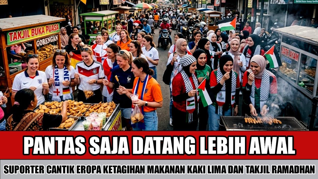 BUKANNYA BELI TIKET FIFA SERIES~SUPORTER CANTIK EROPA MALAH ASIK MENIKMATI JAJANAN KAKI LIMA JAKARTA