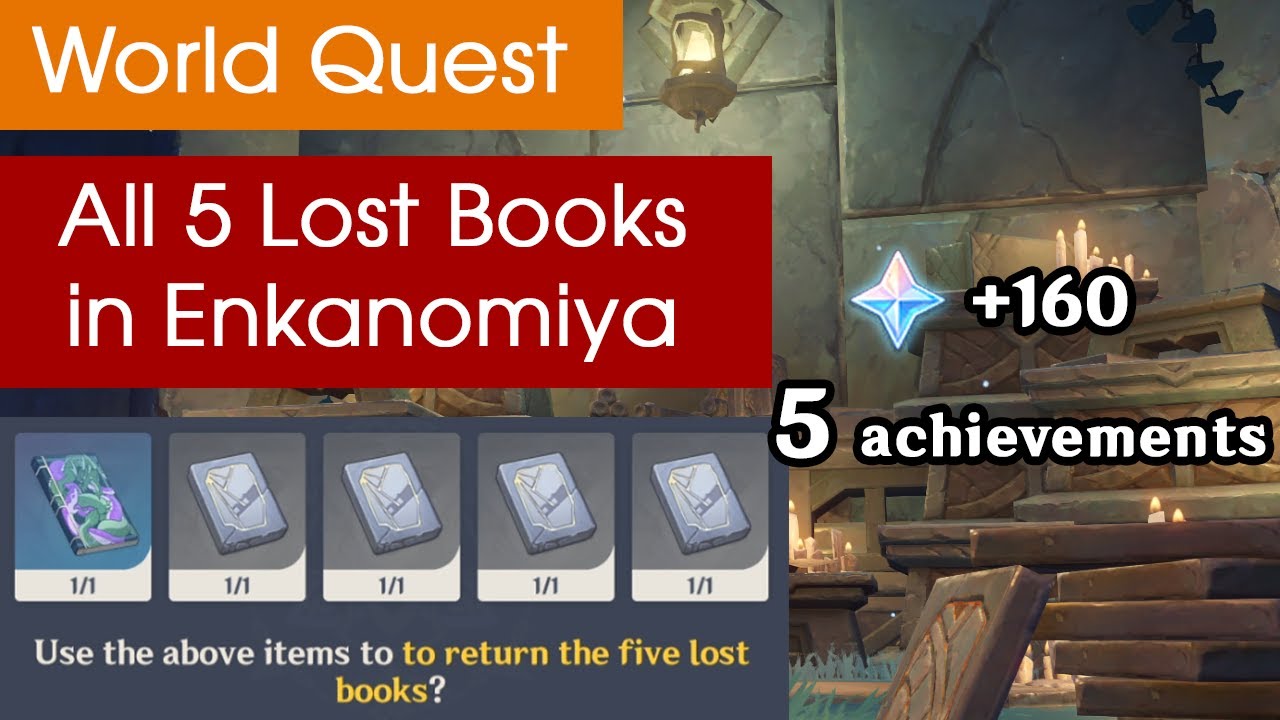 All 5 Lost Books in Enkanomiya - Collection of Dragons and Snakes World Quest - Genshin Impact