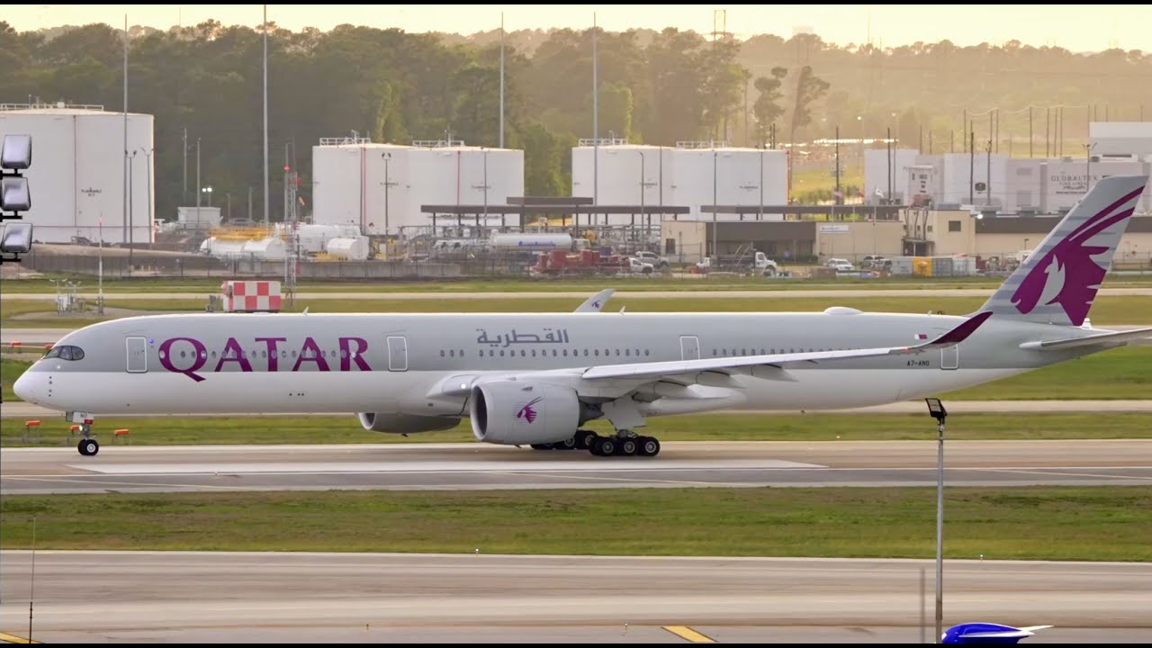 4K STUNNING TAKEOFFS PLANE SPOTTING AT IAH HOUSTON AIRPORT