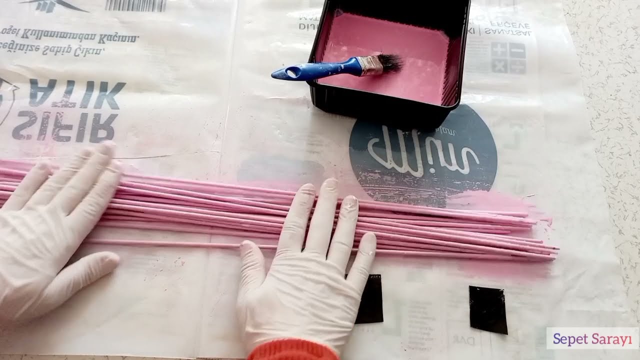 GAZETE ÇUBUKLARI İÇİN NASIL BOYA HAZIRLADIM! RENK ÇOK GÜZEL OLDU 💯👍💫