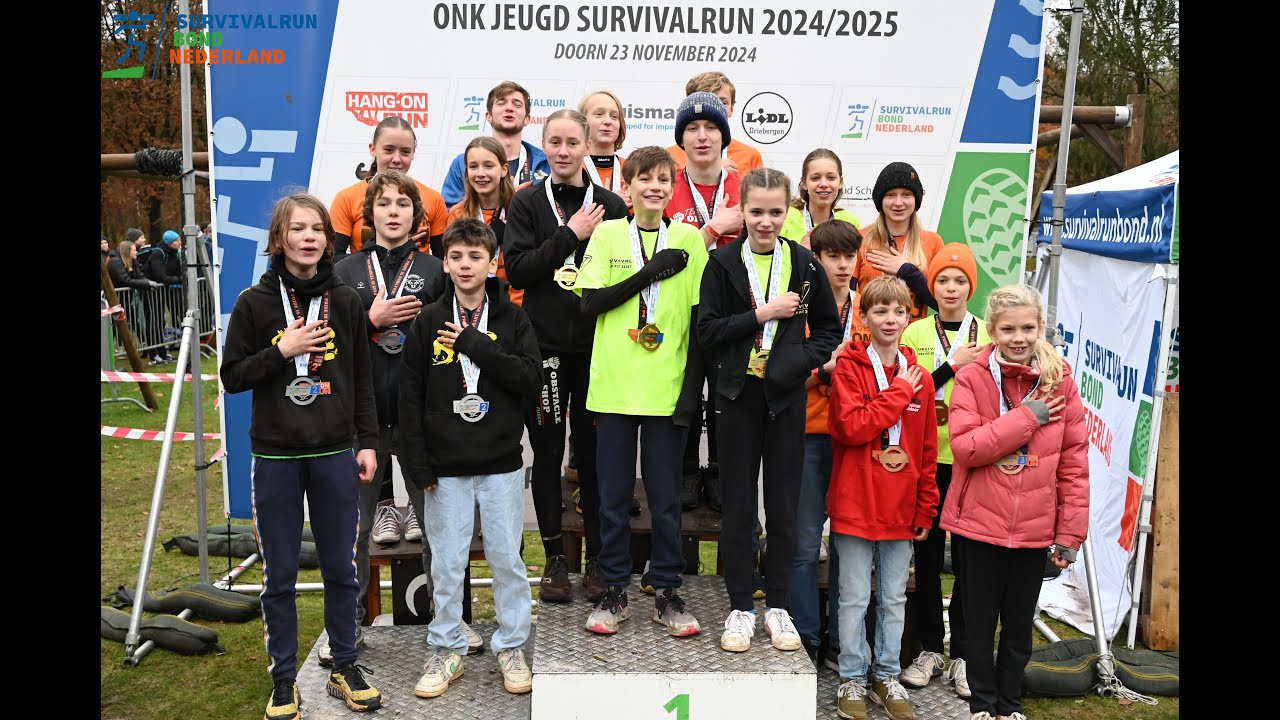 Hang-On Run 2024 met het Open Nederlands Kampioenschap Jeugd Survivalrun (JSR)
