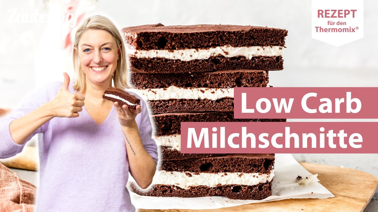 😍😍 Einfach & gesund: Low Carb Milchschnitte ohne Zucker selber machen | Thermomix® Rezept