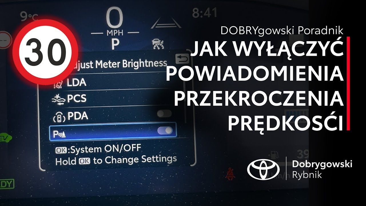 Jak wyłączyć w Toyocie powiadomienie o przekraczaniu prędkości? ⛔️🚗 | DOBRYgowski Poradnik