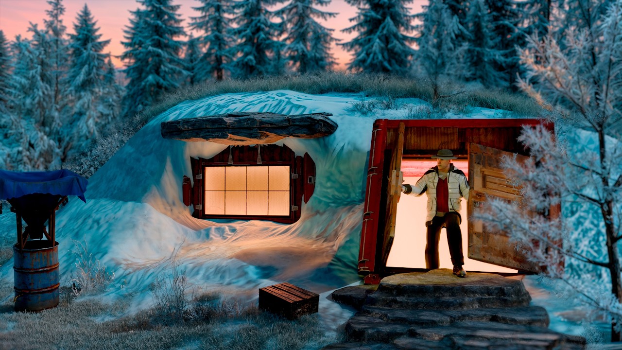 Vivendo em um BUNKER SUBTERRÂNEO na NEVE