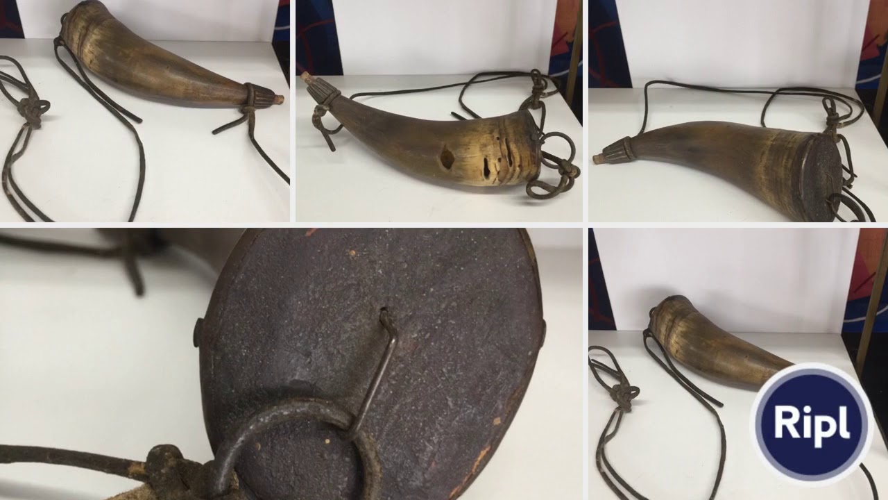 Antique Native American Powder Horn (picture reel)