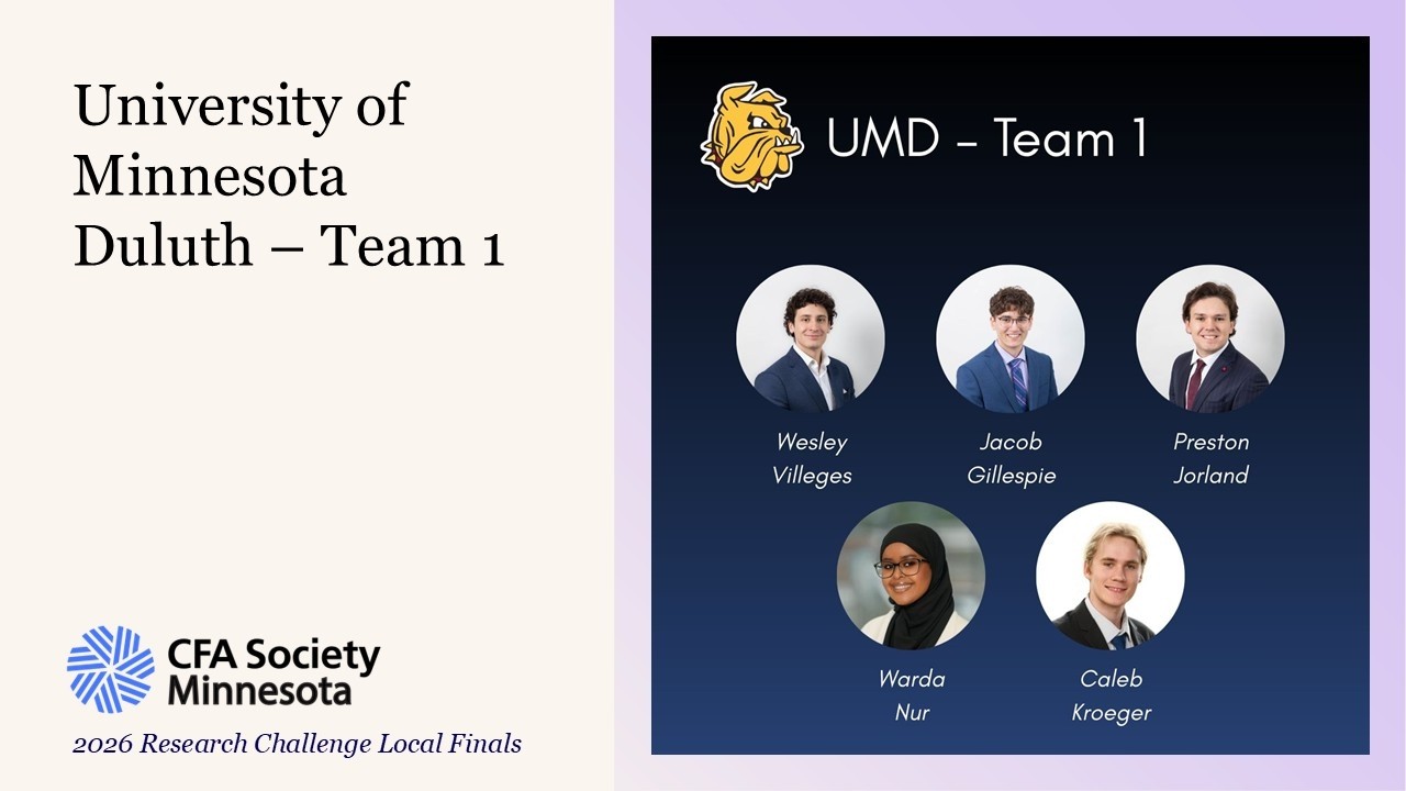 2026 Research Challenge Local Finals - University of Minnesota Duluth   Team 1