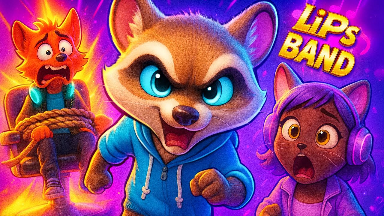 ⭐ LiPS BAND | The Wolf Kidnaps Pluno - Luna Freaks Out (Must Watch!) | First Song | AI Music Story 🎤