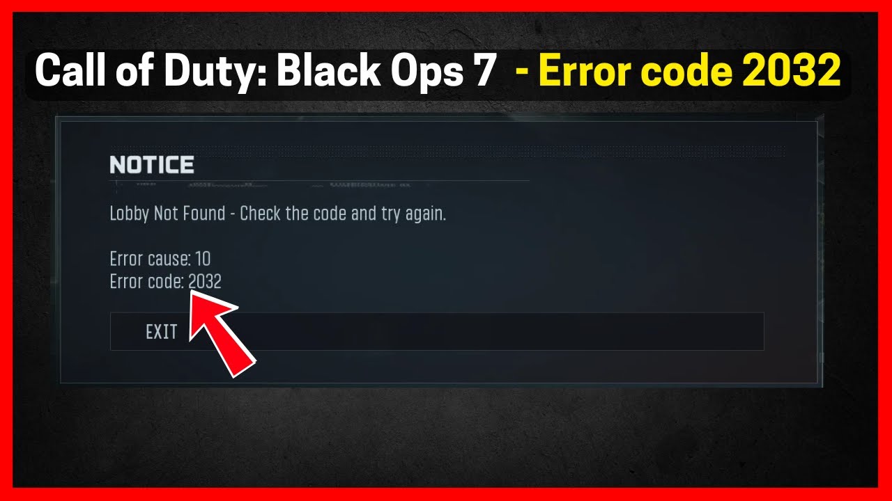 Исправлена ​​ошибка в Call of Duty: Black Ops 7 &mdash; код 2032.