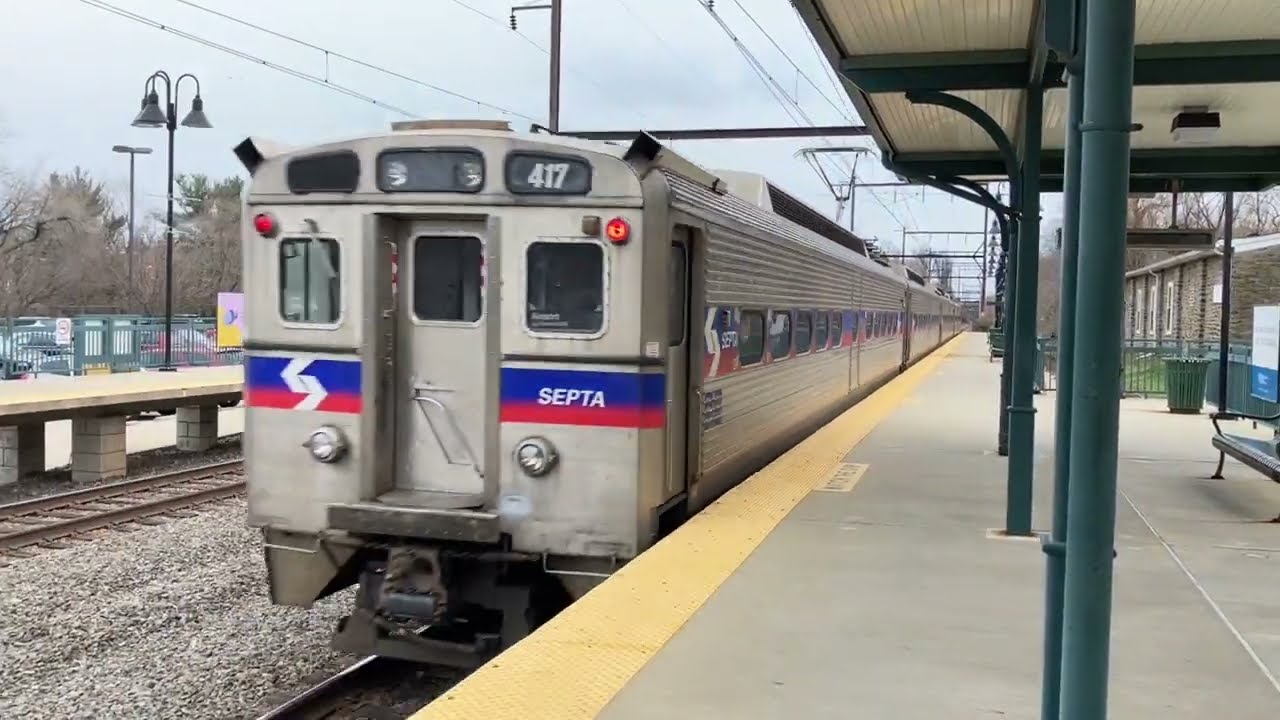 Septa Local and Express Trains at Melrose Park - March 2023