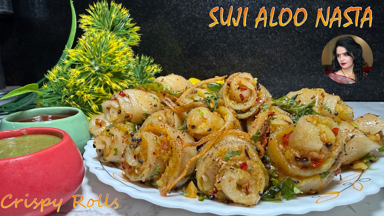 1 कटोरी सूजी आलू से मिनटों में बना नया नाश्ता बार बार बनाने को मजबूर करदे | ALOO SUJI ROLL