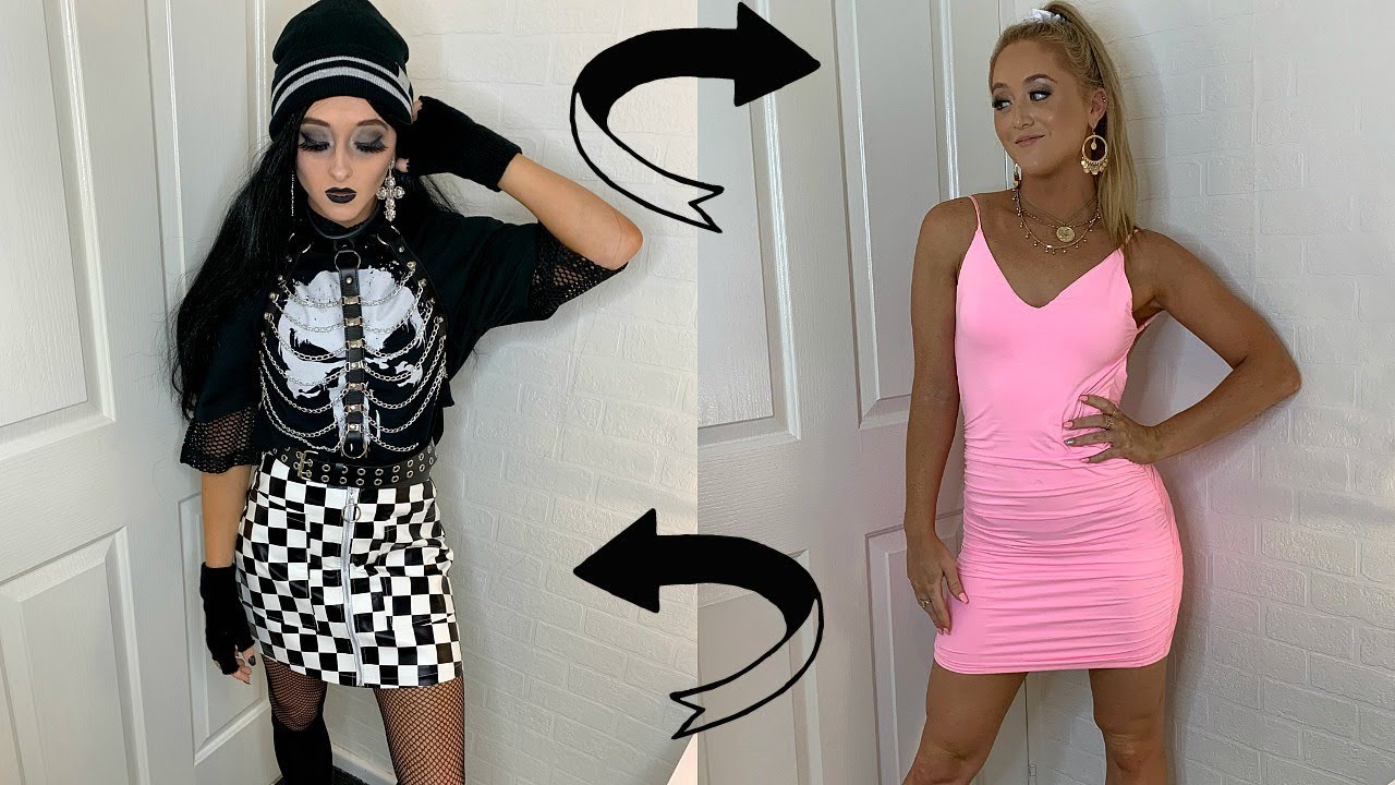 TRANSFORMING my TWIN into a GOTH for 24HOURS!