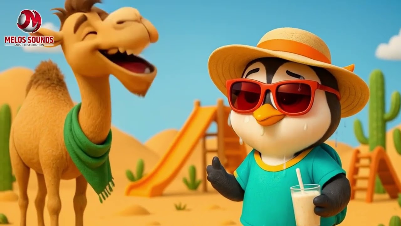 पेंगुइन चला रेत में 🐧 | Funny Hindi Poem for Kids | Moral Story About Adventure & Self Discovery