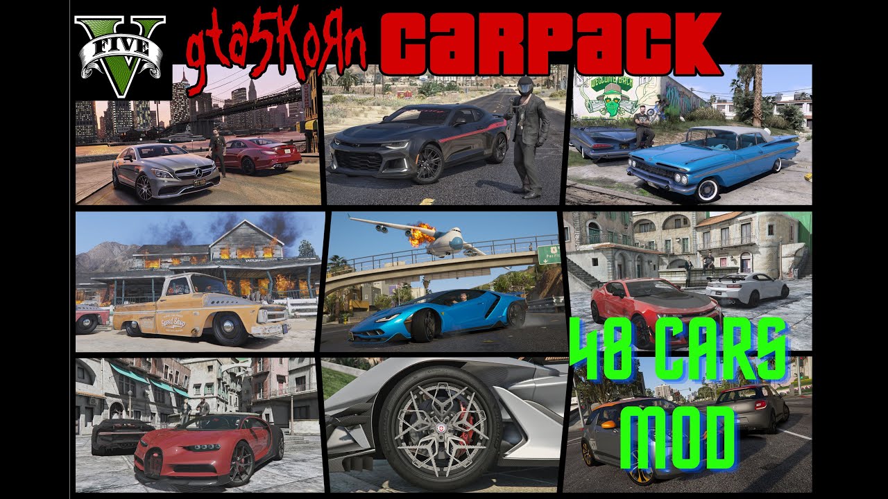48 cars install mod GTA 5 KORN CAR PACK @gameclips8161
