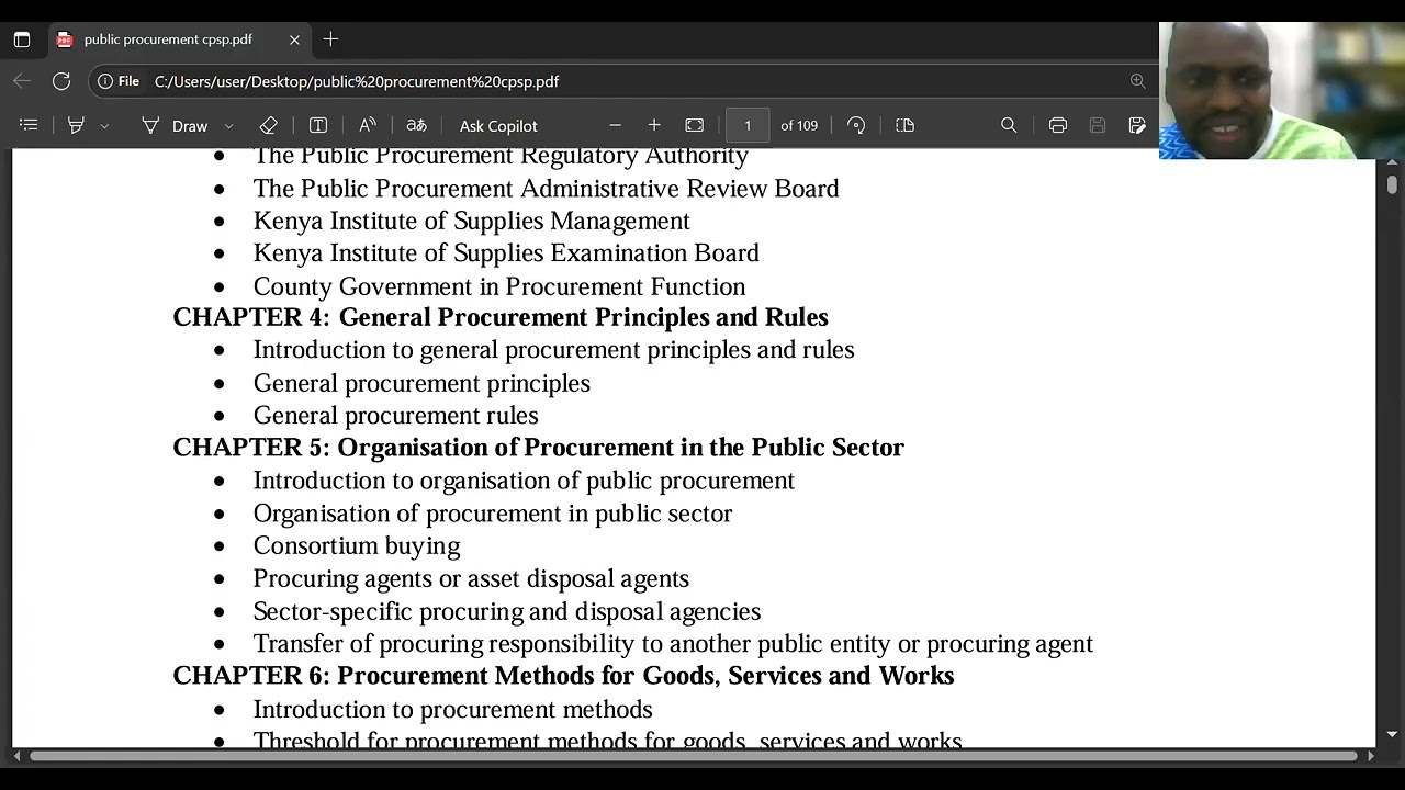 Introduction to public procurement- cpsp-k