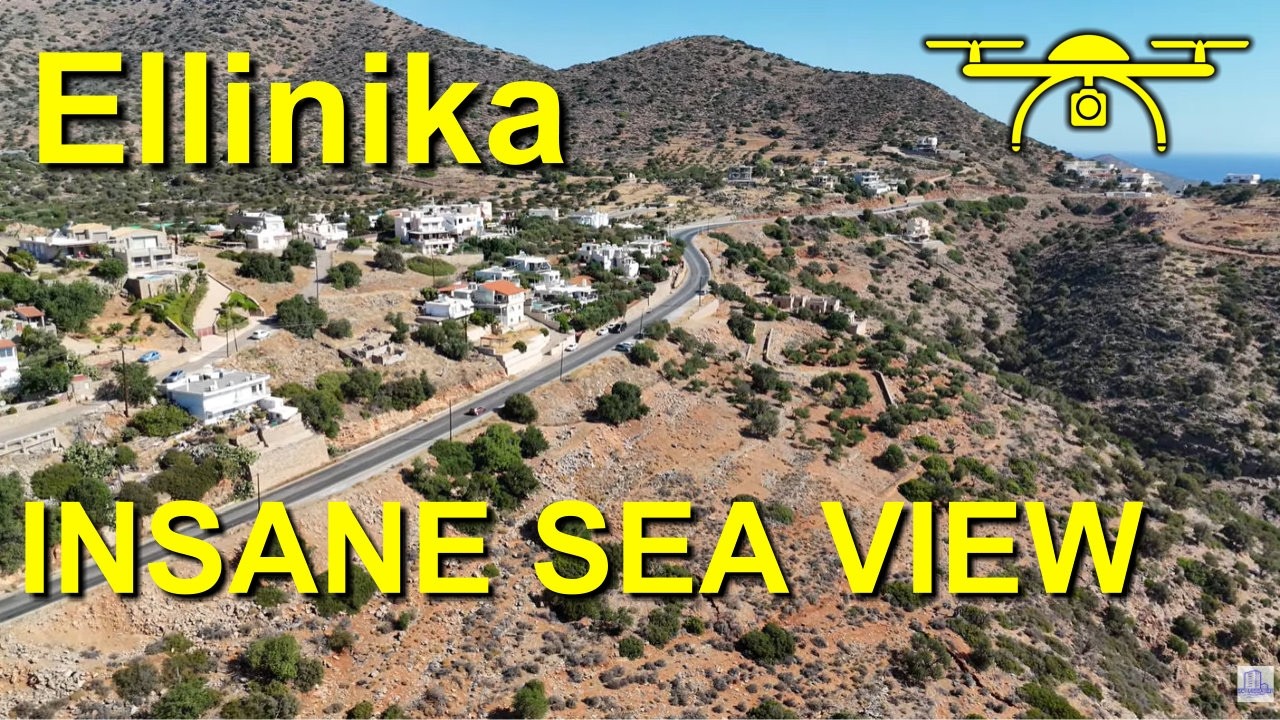 Ellinika &ndash; Lasithi &ndash; Kreta von oben &ndash; 4K Drohnenvideo