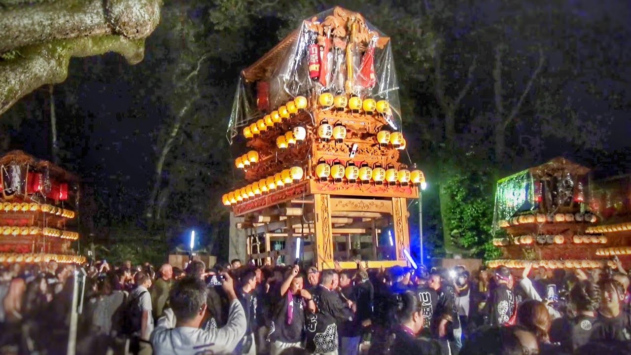 西条祭り 2025【神戸·大町·玉津 校区】伊曽乃神社 宮出し 2025.10.15早朝 愛媛県 西条市 だんじり