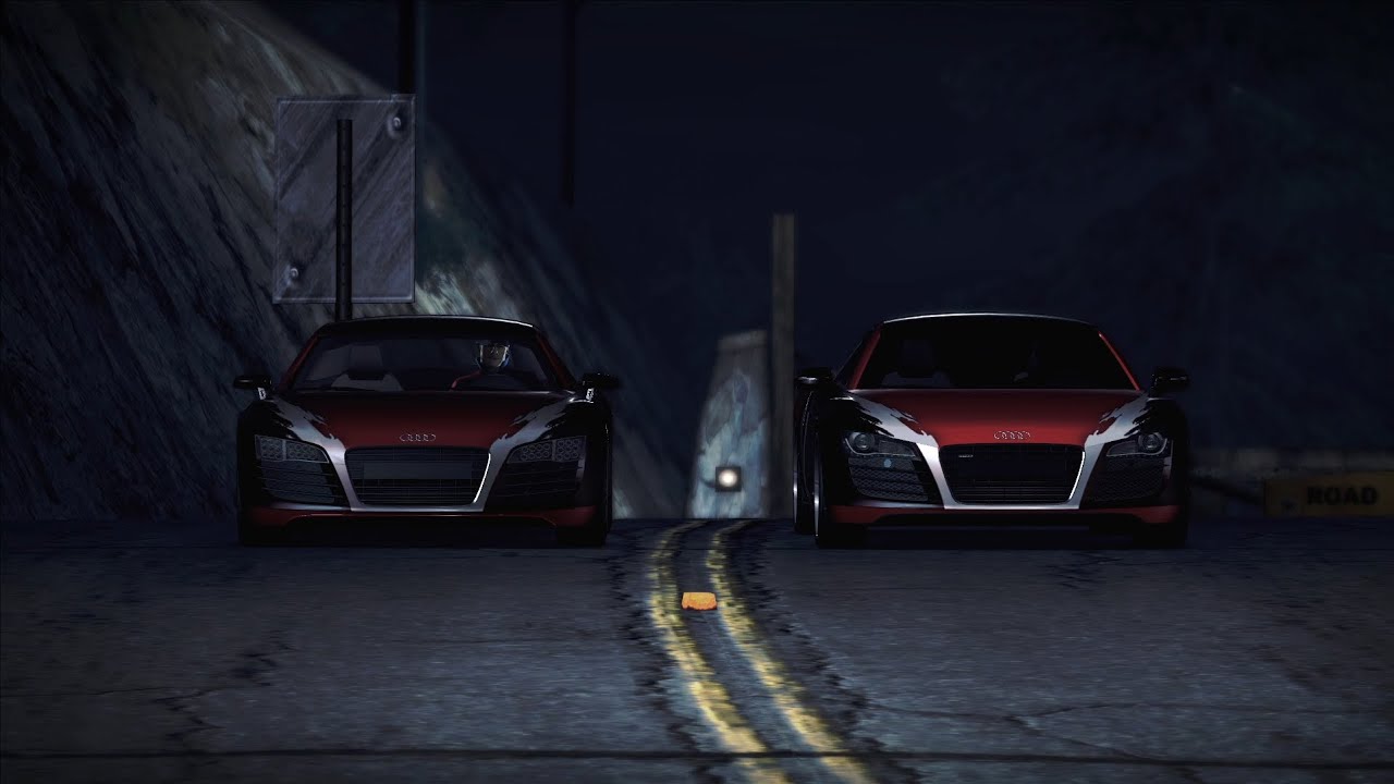 Audi R8 vs Darius' Audi Le Mans quattro in Need for Speed Carbon.