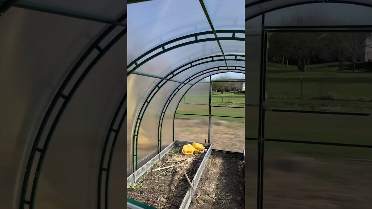 Double arch reinforced. Polycarbonate cover. Great Greenhouse Kit #garden #greenhouses #backyard